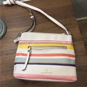 Liz Claiborne Colorful Striped Crossbody Bag